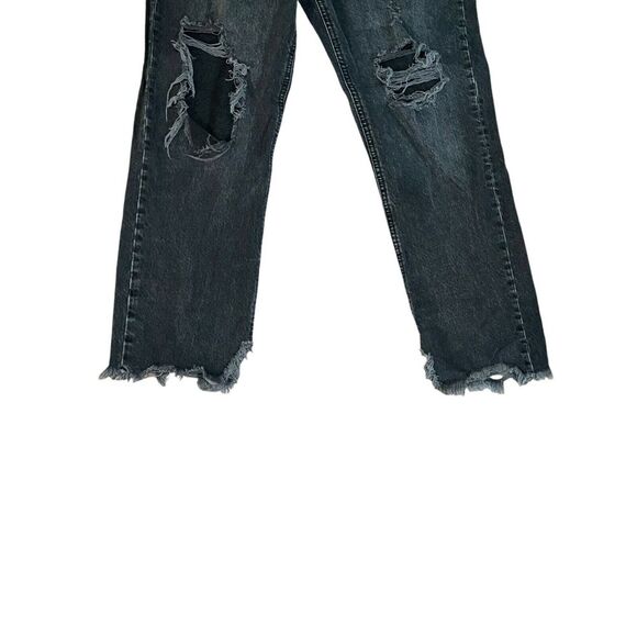 We The Free Distressed Black Denim Jeans US 31Festival Grunge 100% Cotton - Picture 8 of 12